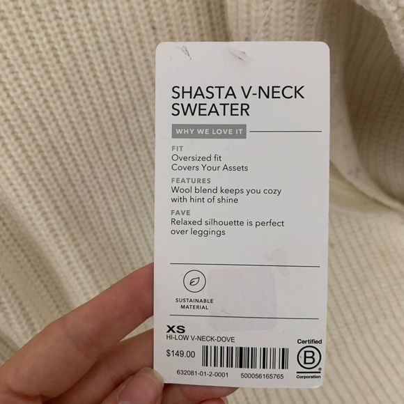 NWT Athleta Shasta V-neck Sweater - Picture 5 of 6